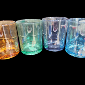 Bella Iridescent Candle Jars 12 box Multicoloured