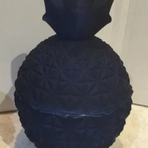 Pineapple Candle Jar Lge Blue