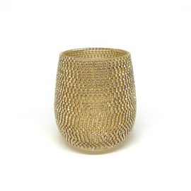 Gold Glitter Candle Jar