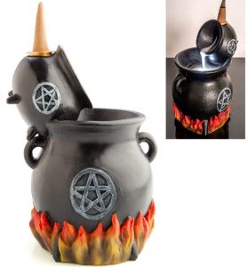 Witches Cauldrons with LED Pot Backflow Incense Burner
