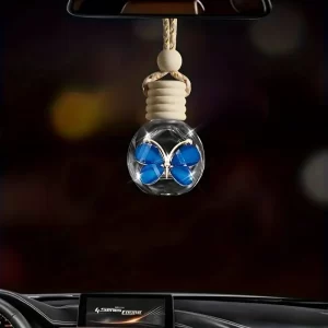 Round Blue Butterfly Refillable Car Diffusers