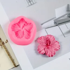 1pc Mini Five-Petal Hibiscus Flower Mold Silicone