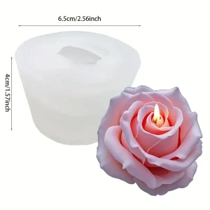 3D Romantic Rose-Shaped Silicone Mold